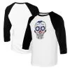 Women'sToronto Blue Jays Tiny Turnip White/Black Sugar Skull 3/4-Sleeve Raglan T-Shirt 2 Women'sToronto Blue Jays Tiny Turnip White/Black Sugar Skull 3/4-Sleeve Raglan T-Shirt -St. Louis Cardinals Sales 2023 4 sleeve raglan t shirt pi4750000 altimages ff 4750943 e731c0f07a0389949a8aalt1 full