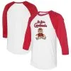 Women's St. Louis Cardinals Tiny Turnip White/Red Teddy Boy 3/4-Sleeve Raglan T-Shirt