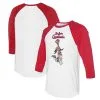 Women's St. Louis Cardinals Tiny Turnip White/Red Jada 3/4-Sleeve Raglan T-Shirt