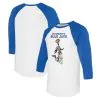 Women's Toronto Blue Jays Tiny Turnip White/Royal Jada 3/4-Sleeve Raglan T-Shirt