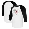 Women's Arizona Diamondbacks Tiny Turnip White/Black Tiara Heart 3/4-Sleeve Raglan T-Shirt -St. Louis Cardinals Sales 2023 4 sleeve raglan t shirt ss5 p 5303004pv 1u kcmqkkdnrmyypswexkztv sbpx7dleqqglhtrvchwu