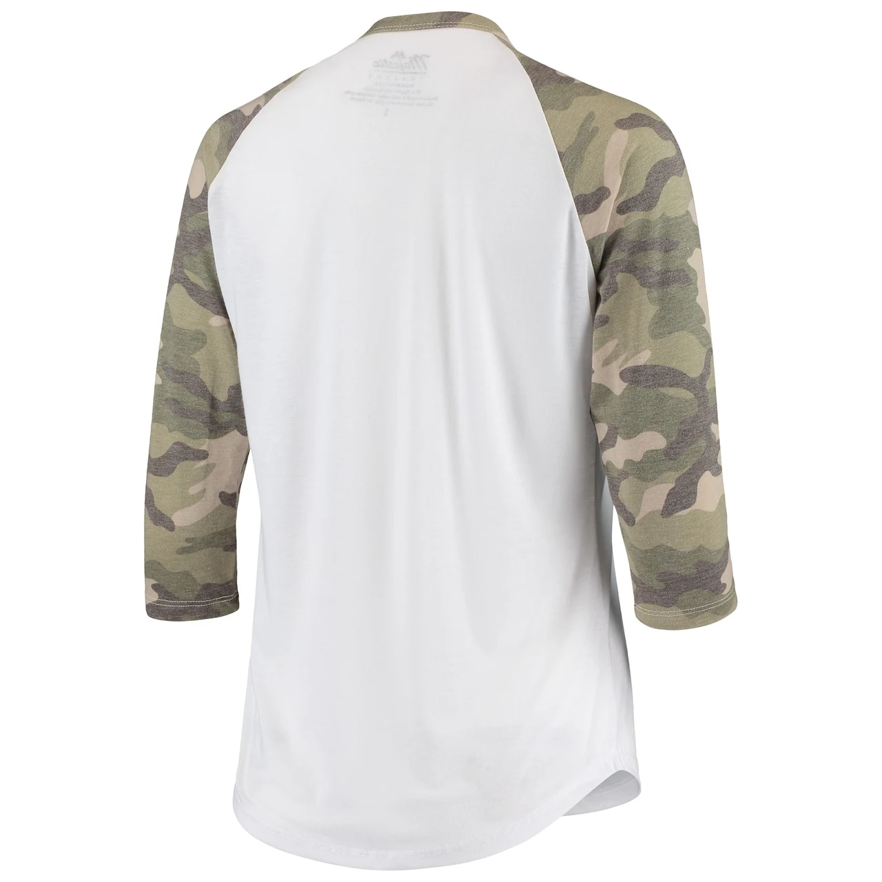 Women's Detroit Tigers Majestic Threads White/Camo Raglan 3/4-Sleeve T-Shirt 5 Women's Detroit Tigers Majestic Threads White/Camo Raglan 3/4-Sleeve T-Shirt - Image 3