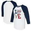 Women's Cleveland Guardians Tiny Turnip White/Navy Baseball Love Raglan 3/4-Sleeve T-Shirt -St. Louis Cardinals Sales 2023 4 sleeve t shirt ss5 p 5301387pv 1u nyx416pcthycti1hmadev ua7d8fl7mhdmxqpovyxr
