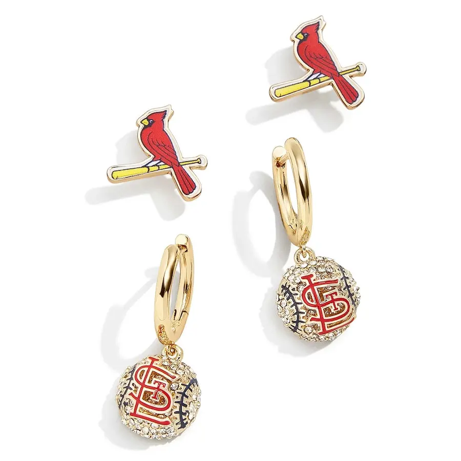St. Louis Cardinals BaubleBar Two-Pack Earrings Set 3 St. Louis Cardinals BaubleBar Two-Pack Earrings Set