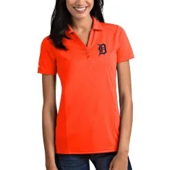Detroit Tigers Antigua Women's Tribute Polo - Orange