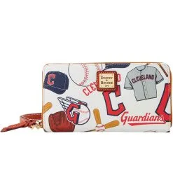 Cleveland Guardians Dooney & Bourke Game Day Large Zip-Around Wristlet