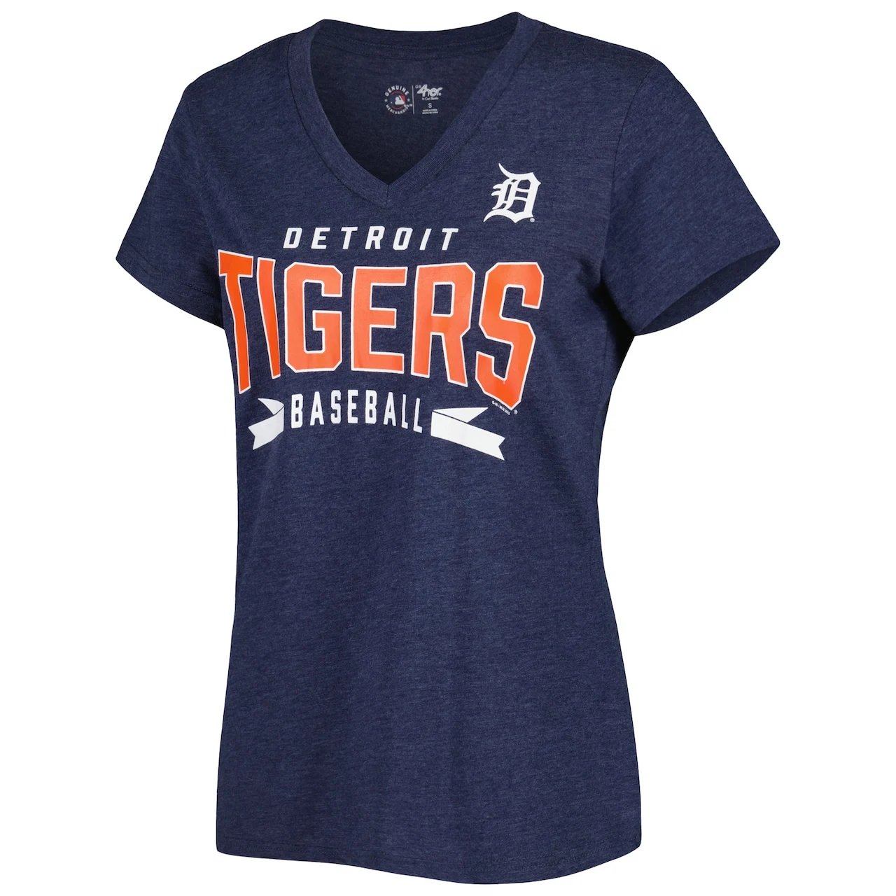 Women's Detroit Tigers G-III 4Her By Carl Banks Heather Navy Dream Team V-Neck T-Shirt 4 Women's Detroit Tigers G-III 4Her By Carl Banks Heather Navy Dream Team V-Neck T-Shirt - Image 2