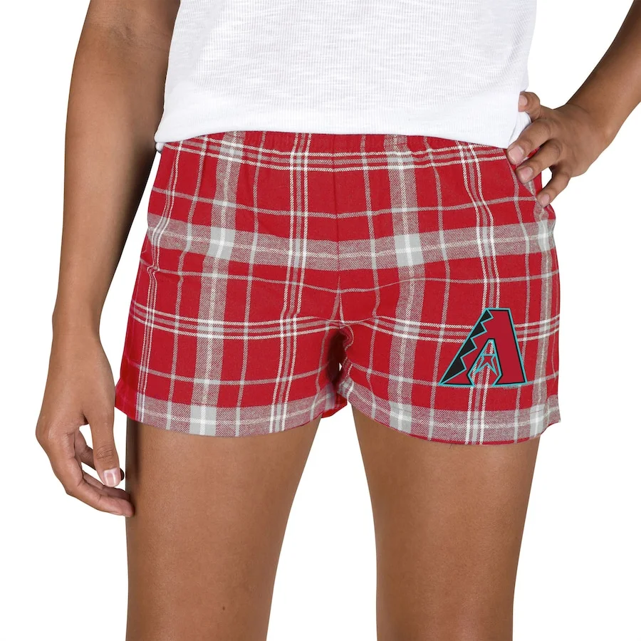 Women's Arizona Diamondbacks Concepts Sport Red/Gray Ultimate Flannel Shorts 3 Women's Arizona Diamondbacks Concepts Sport Red/Gray Ultimate Flannel Shorts