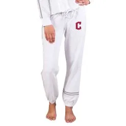 Women's Cleveland Guardians Concepts Sport Cream/Gray Pendant French Terry Jogger Pants