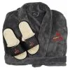 St. Louis Cardinals ISlide Gray Faux Fur Slide Sandals & Robe Bundle