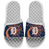 Detroit Tigers ISlide White Tie Dye Slide Sandals