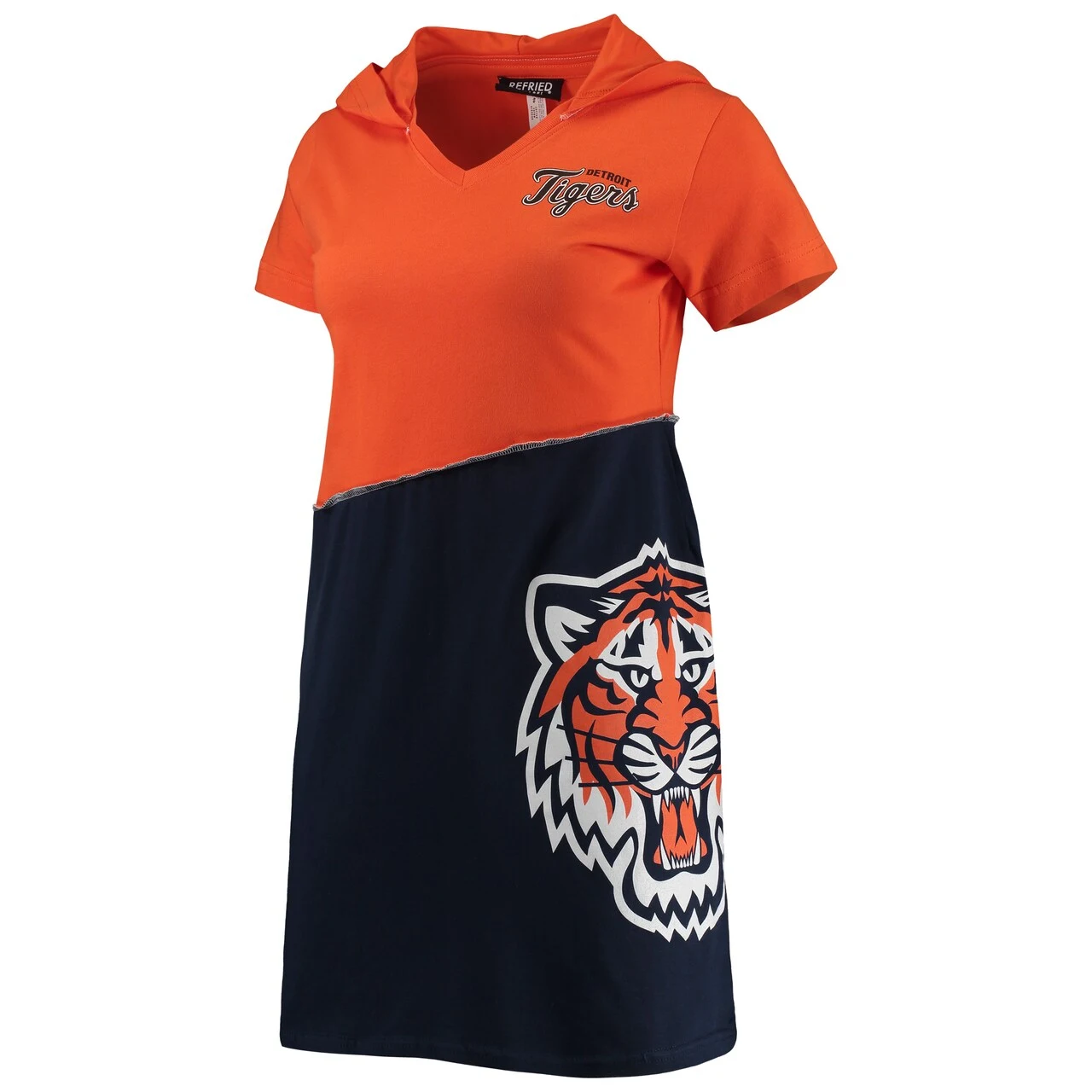 Women's Detroit Tigers Refried Apparel Orange/Navy Hoodie Dress 4 Women's Detroit Tigers Refried Apparel Orange/Navy Hoodie Dress - Image 2