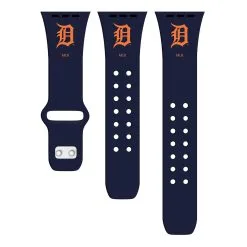 Artinian Detroit Tigers Navy Logo Silicone Apple Watch Band