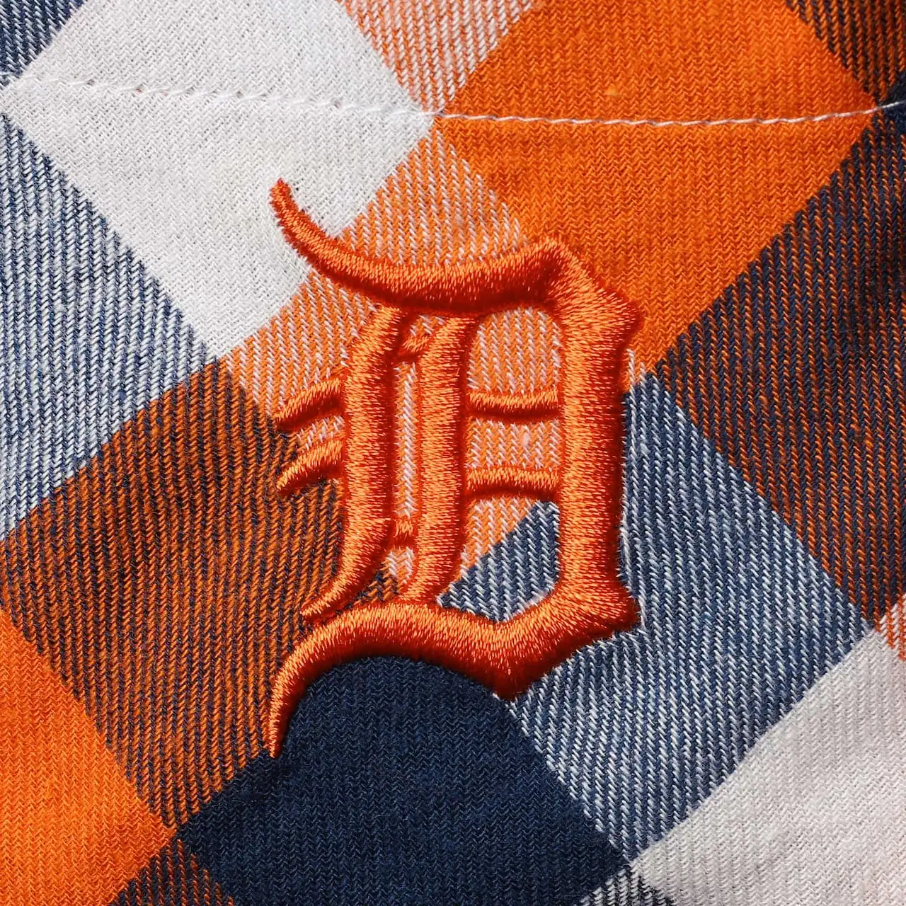 Women's Detroit Tigers Concepts Sport Navy/Orange Breakout Flannel Long Sleeve Nightshirt 6 Women's Detroit Tigers Concepts Sport Navy/Orange Breakout Flannel Long Sleeve Nightshirt - Image 4