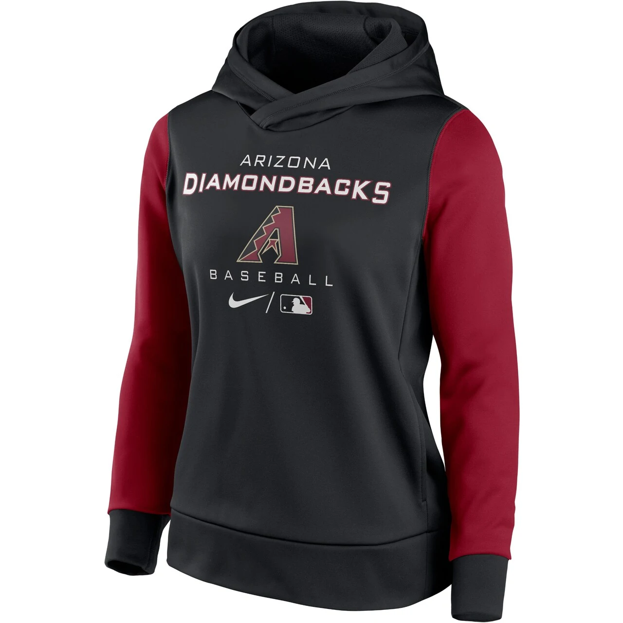 Women's Arizona Diamondbacks Nike Black/Red Authentic Collection Pullover Hoodie 4 Women's Arizona Diamondbacks Nike Black/Red Authentic Collection Pullover Hoodie - Image 2