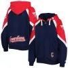 Women's Cleveland Guardians Starter Navy/Red Hail Mary Full-Zip Hoodie