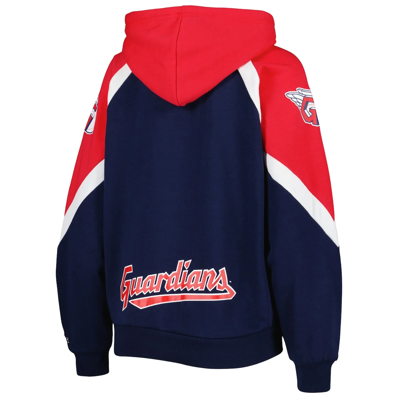 Women's Cleveland Guardians Starter Navy/Red Hail Mary Full-Zip Hoodie 5 Women's Cleveland Guardians Starter Navy/Red Hail Mary Full-Zip Hoodie - Image 3