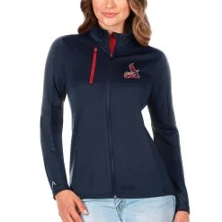 Women's St. Louis Cardinals Antigua Navy/Red Generation Full-Zip Jacket