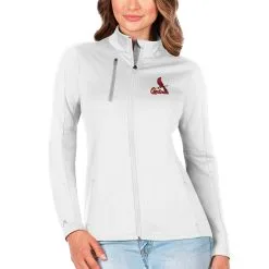 Women's St. Louis Cardinals Antigua White/Silver Generation Full-Zip Jacket