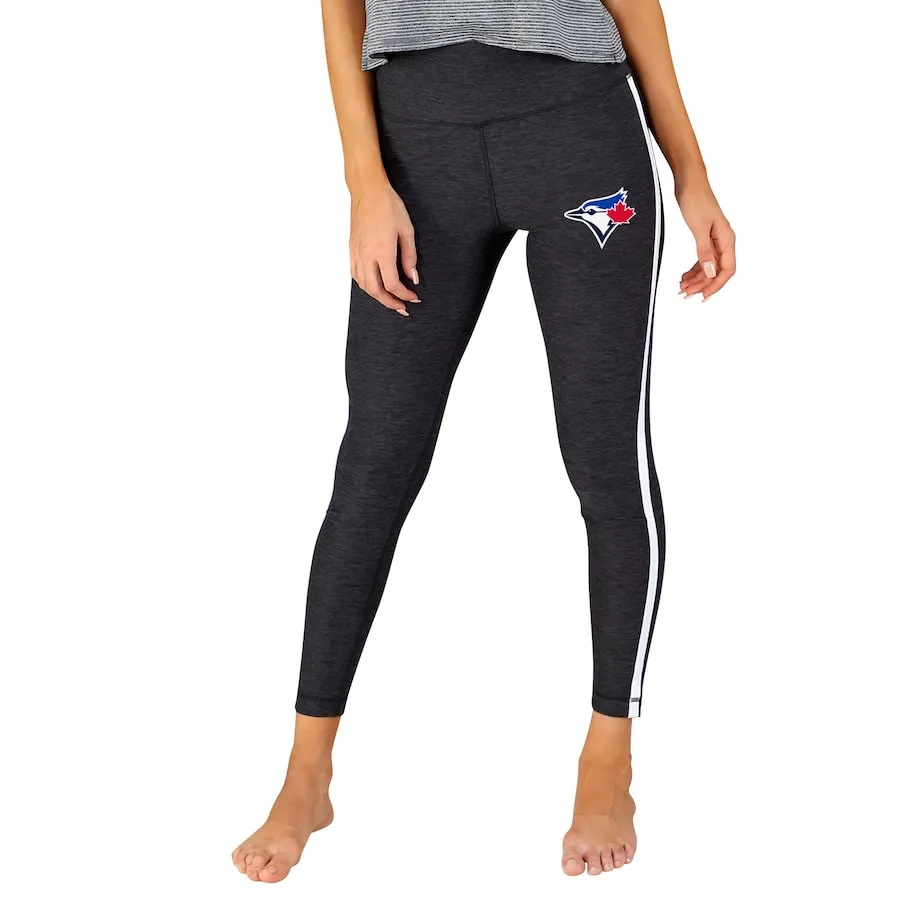 Women's Toronto Blue Jays Concepts Sport Charcoal/White Centerline Knit Leggings 3 Women's Toronto Blue Jays Concepts Sport Charcoal/White Centerline Knit Leggings