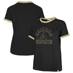 Women's Arizona Diamondbacks '47 Black City Connect Sweet Heat Peyton T-Shirt