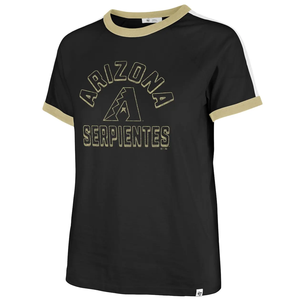 Women's Arizona Diamondbacks '47 Black City Connect Sweet Heat Peyton T-Shirt 4 Women's Arizona Diamondbacks '47 Black City Connect Sweet Heat Peyton T-Shirt - Image 2