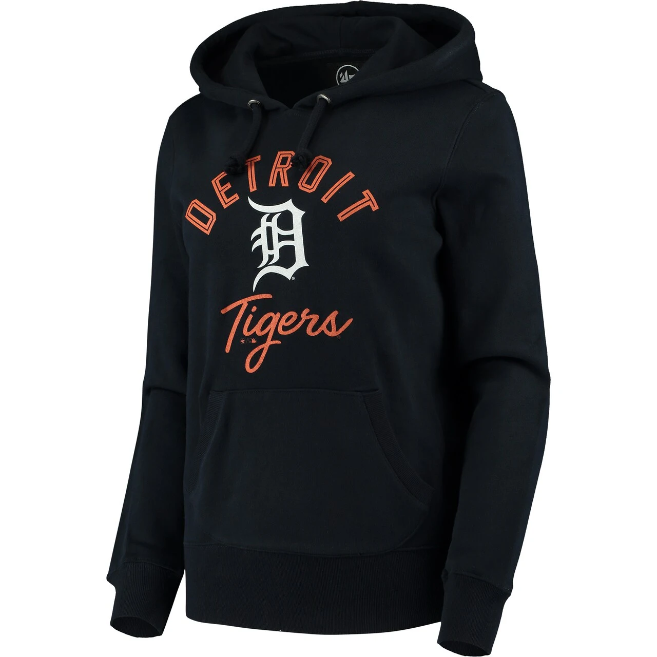 Women's Detroit Tigers '47 Navy Hollow Script Headline Pullover Hoodie 4 Women's Detroit Tigers '47 Navy Hollow Script Headline Pullover Hoodie - Image 2
