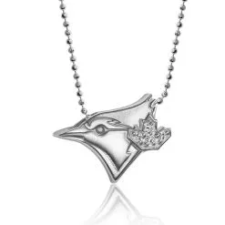 Women's Toronto Blue Jays Alex Woo Little Logo 14kt White Gold & Diamond Necklace