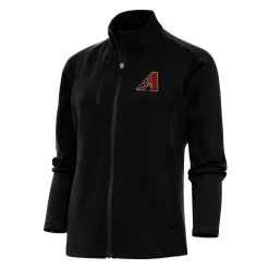 Women's Arizona Diamondbacks Antigua Black Logo Generation Full-Zip Jacket