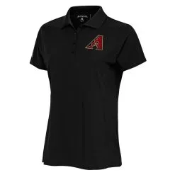 Women's Arizona Diamondbacks Antigua Black Logo Legacy Pique Polo