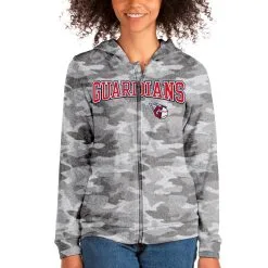 Women's Cleveland Guardians Antigua Camo Wordmark Absolute Full-Zip Hoodie