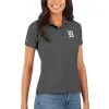 Women's Detroit Tigers Antigua Gray Legacy Pique Polo