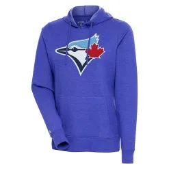 Women's Toronto Blue Jays Antigua Heather Royal Action Pullover Hoodie