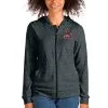 Women's Antigua Heathered Charcoal St. Louis Cardinals Team Absolute Full-Zip Hoodie