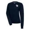 Women's Cleveland Guardians Antigua Navy Brushed Metallic Victory Pullover Sweatshirt