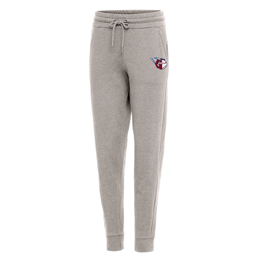 Women's Cleveland Guardians Antigua Oatmeal Action Jogger Pants 3 Women's Cleveland Guardians Antigua Oatmeal Action Jogger Pants