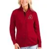 Women's Arizona Diamondbacks Antigua Red Links Full-Zip Golf Jacket