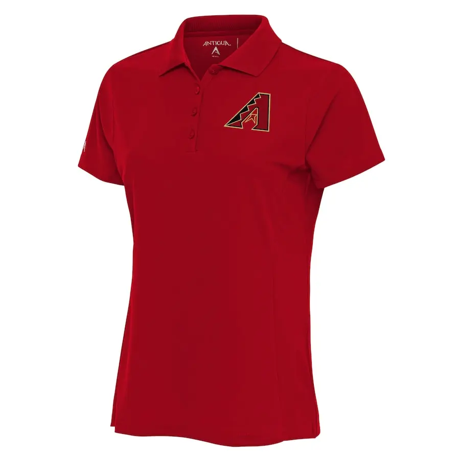 Women's Arizona Diamondbacks Antigua Red Logo Legacy Pique Polo 3 Women's Arizona Diamondbacks Antigua Red Logo Legacy Pique Polo
