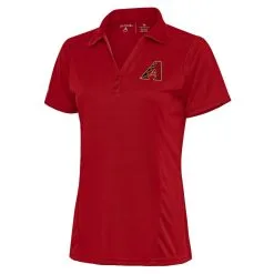 Women's Arizona Diamondbacks Antigua Red Team Logo Tribute Polo