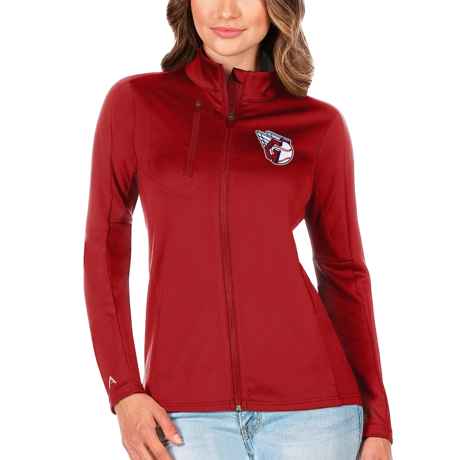 Women's Cleveland Guardians Antigua Red Generation Full-Zip Jacket 3 Women's Cleveland Guardians Antigua Red Generation Full-Zip Jacket