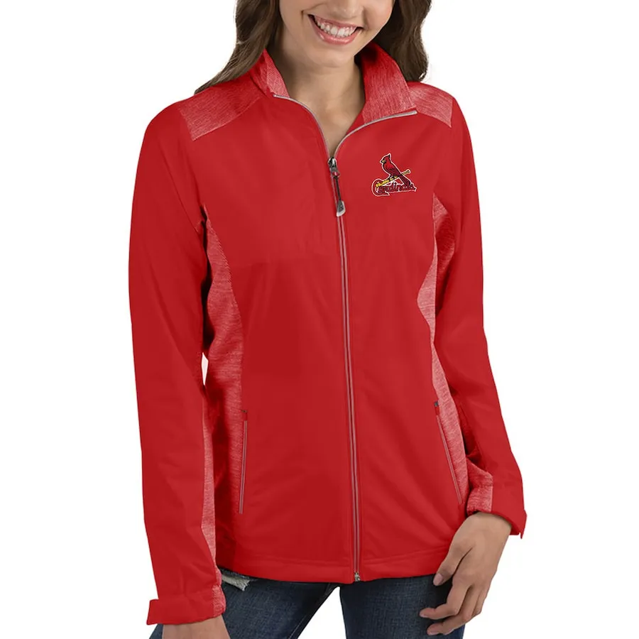 Women's St. Louis Cardinals Antigua Red Revolve Full-Zip Jacket 3 Women's St. Louis Cardinals Antigua Red Revolve Full-Zip Jacket