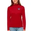 Women's Toronto Blue Jays Antigua Red Tribute Quarter-Zip Pullover Top