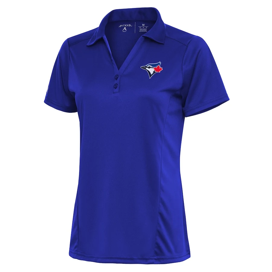 Women's Toronto Blue Jays Antigua Royal Team Logo Tribute Polo 3 Women's Toronto Blue Jays Antigua Royal Team Logo Tribute Polo