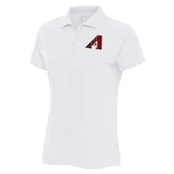 Women's Arizona Diamondbacks Antigua White Logo Legacy Pique Polo