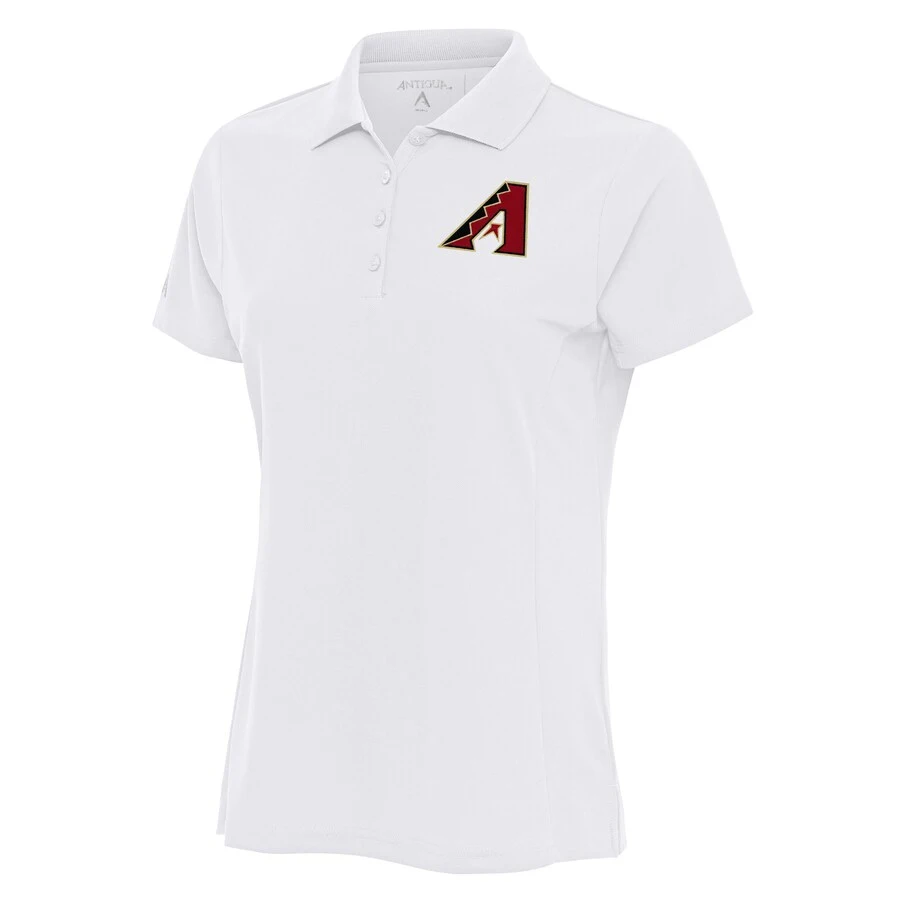 Women's Arizona Diamondbacks Antigua White Logo Legacy Pique Polo 3 Women's Arizona Diamondbacks Antigua White Logo Legacy Pique Polo