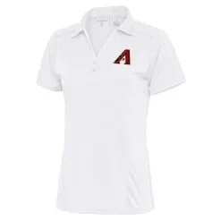 Women's Arizona Diamondbacks Antigua White Team Logo Tribute Polo