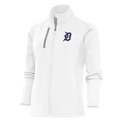 Women's Detroit Tigers Antigua White Logo Generation Full-Zip Jacket
