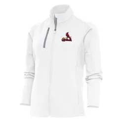 Women's St. Louis Cardinals Antigua White Logo Generation Full-Zip Jacket