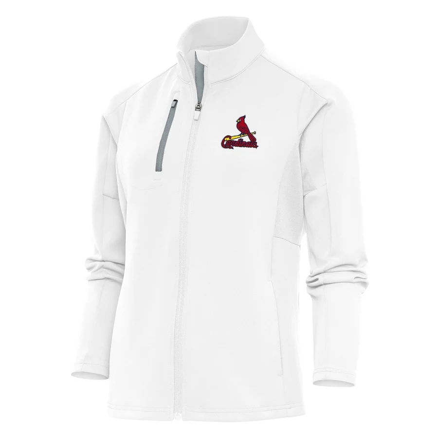 Women's St. Louis Cardinals Antigua White Logo Generation Full-Zip Jacket 3 Women's St. Louis Cardinals Antigua White Logo Generation Full-Zip Jacket