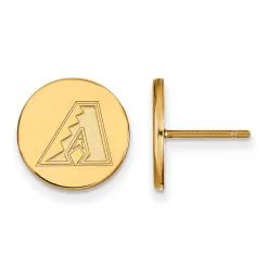 LogoArt Women's Arizona Diamondbacks Gold-Plated Small Post Earrings
